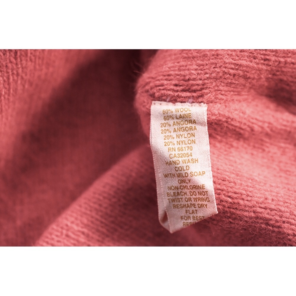 Vintage Free People Coral Wool & Angora Sweater with Beadwork Embroidery - Picture 12 of 14